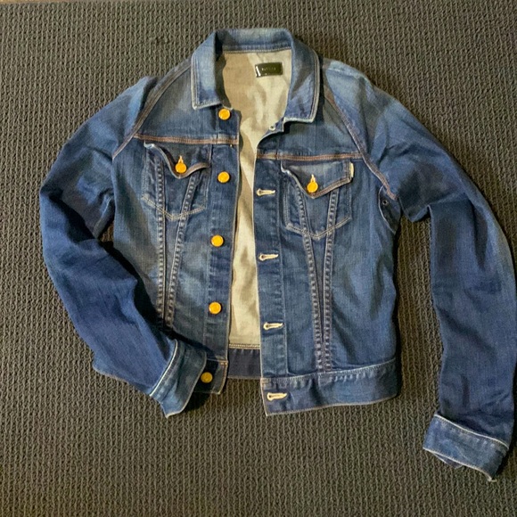 MOTHER Jackets & Blazers - MOTHER Blue Jean Jacket with Yellow Accents